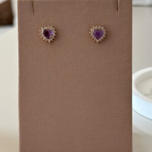 Aro corazón violeta