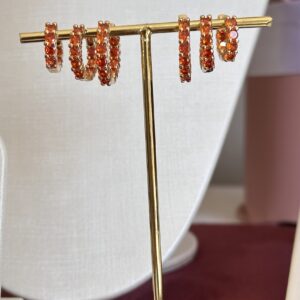 Trío de argollas naranja