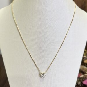 Cadena corazón brillante
